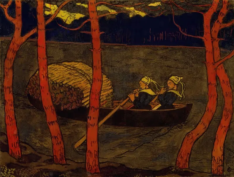 Boatwomen in Brittany — Georges Lacombe
