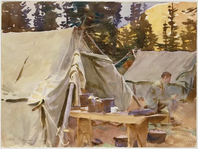 Лагерь у озера О'Хара by Джон Сингер Сарджент, 1916 — digital art print download