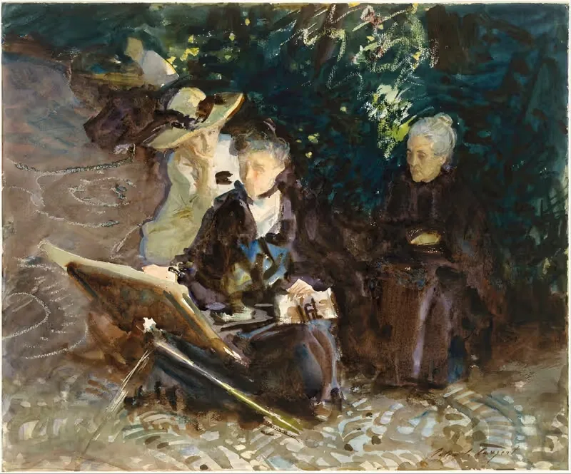 In the Generalife by John Singer Sargent, 1912 — digital art print download