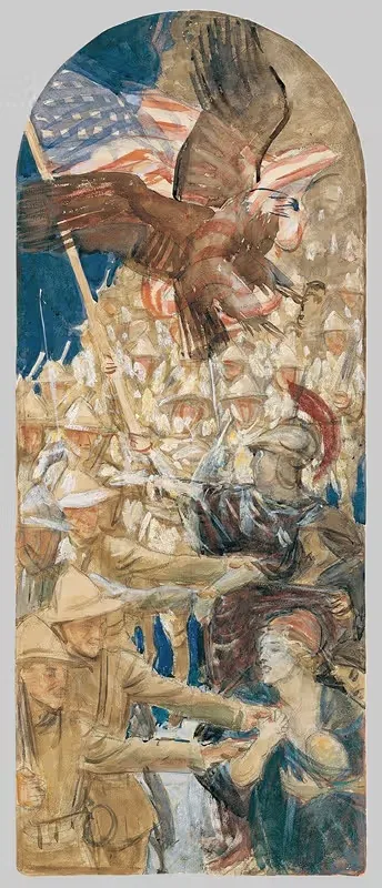 Study for 'The Coming of the Americans' — John Singer Sargent