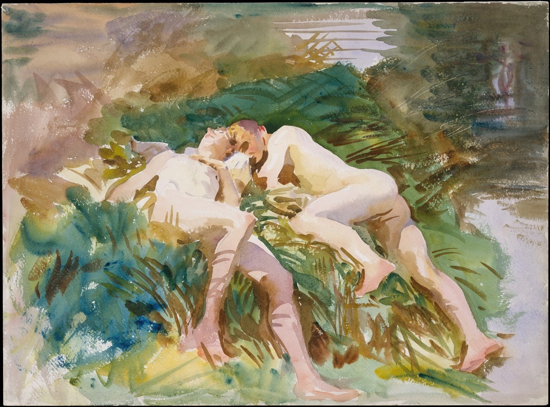 Tommies Bathing by John Singer Sargent, 1918 — digital art print download