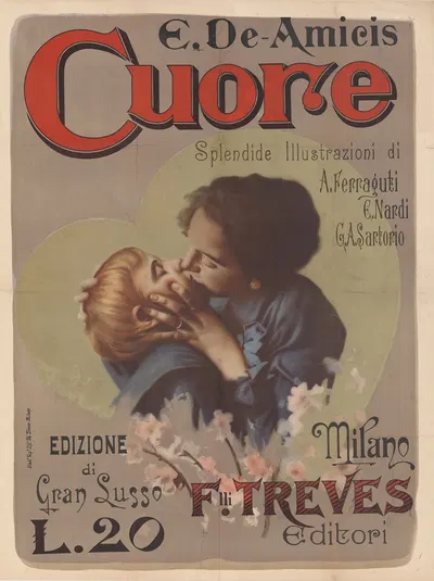 E. De Amicis. Cuore by Fratelli Treves, 1886 — digital art print download