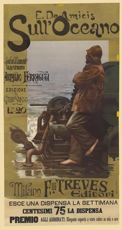 E. De Amicis. Sull'Oceano by Fratelli Treves, 1890-1920 — digital art print download