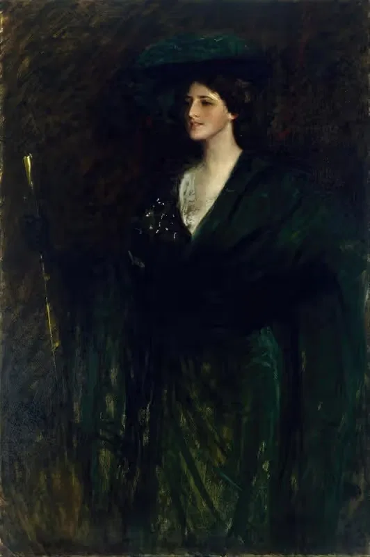 Изумрудная дама by Уильям Мерритт Чейз, 1891-1905 — digital art print download
