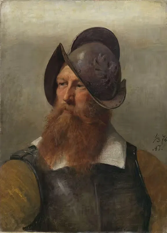Figure Study for Christian IV founding Christiania — Adolph Tidemand