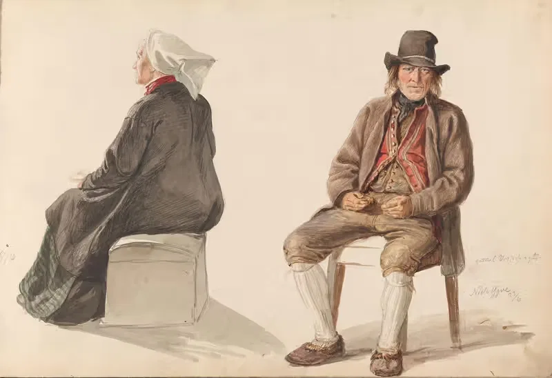 Guro Vossebakken; Nils Ygre — Adolph Tidemand