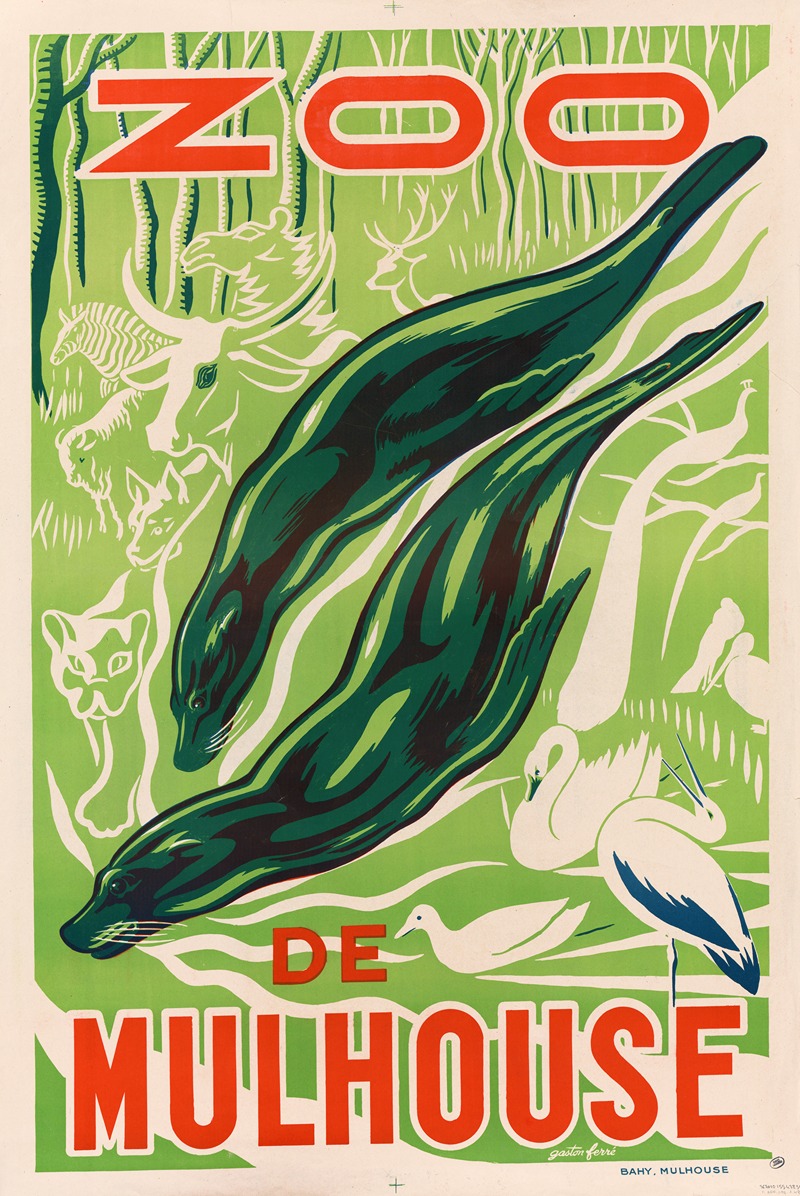 Zoo de Mulhouse by Gaston Ferré — digital art print download