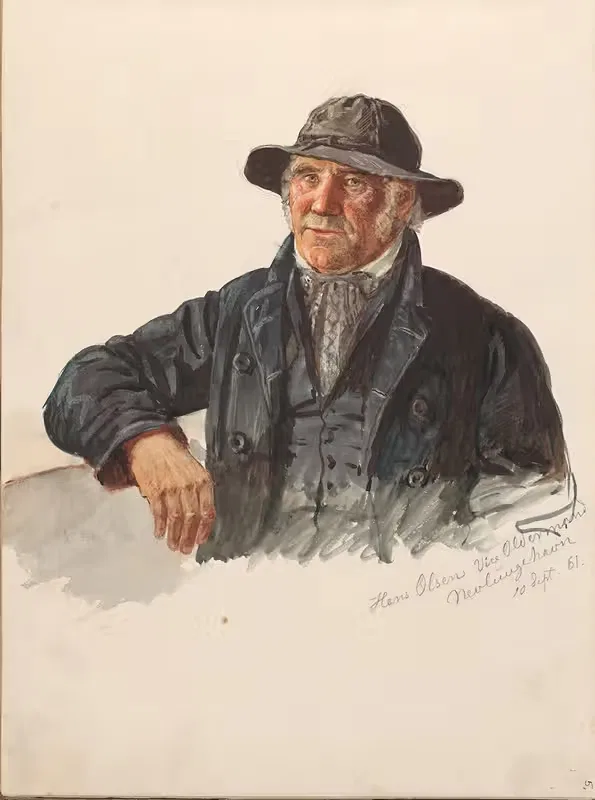 Hans Jacob Olsen, Nevlunghavn — Adolph Tidemand