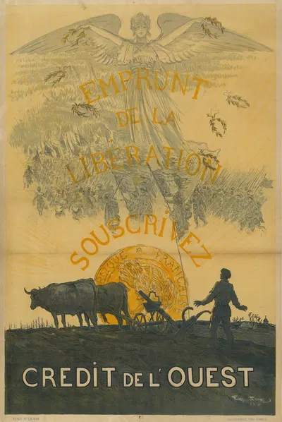 Emprunt de la Libération 1918. Souscrivez. Crédit de l'Ouest by Жорж Бертен Скотт, 1918 — digital art print download