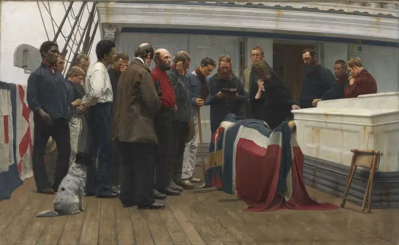 Погребение на море by Карл Сундт-Хансен, 1890 — digital art print download