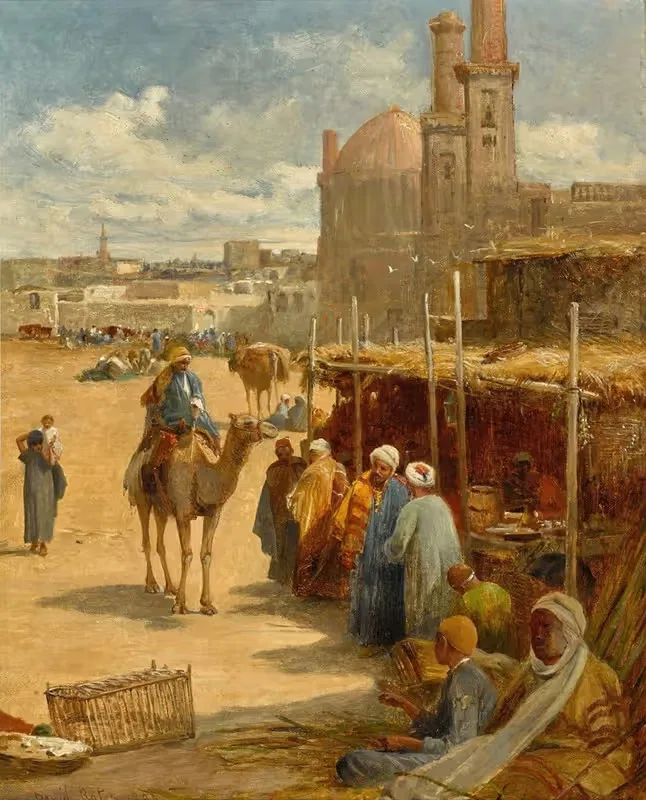 Рынок в Каире by Дэвид Бейтс, 1893 — digital art print download