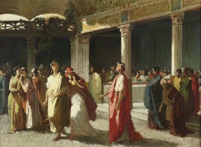 Dramatic Scene in a Court by Frederic Leighton — digital art print download