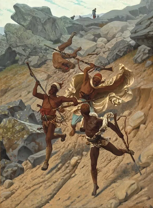 Поражение кабилов by Гюстав Буланже, 1863 — digital art print download