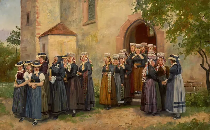 Going to Church in the Black Forest — Heinrich Hoffmann