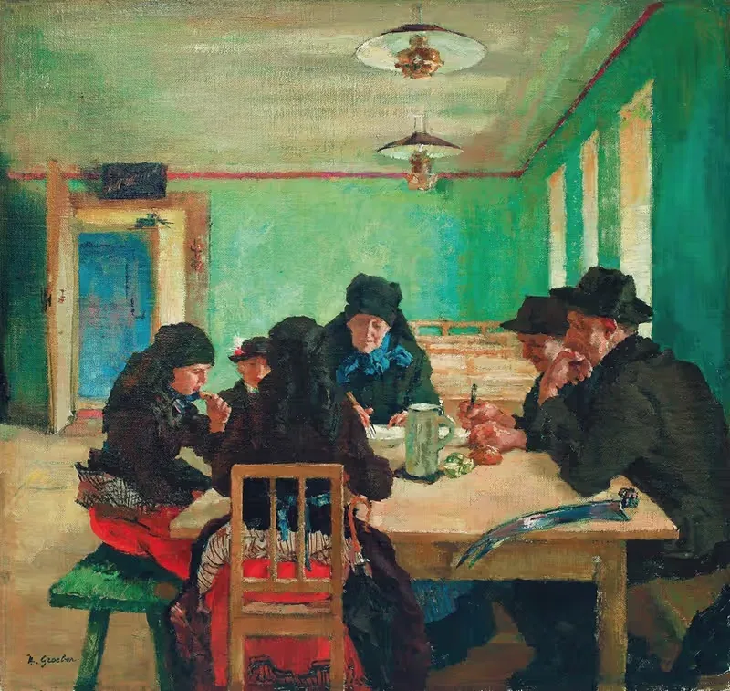 Bauernfamilie der Brotzeit — Hermann Groeber