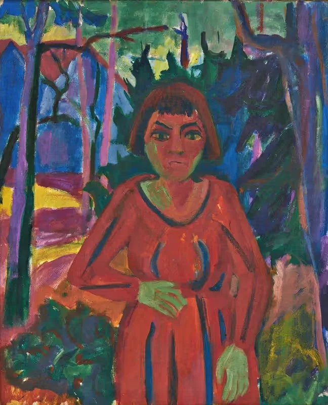Девушка в красном платье by Герман Шерер, 1924-1925 — digital art print download