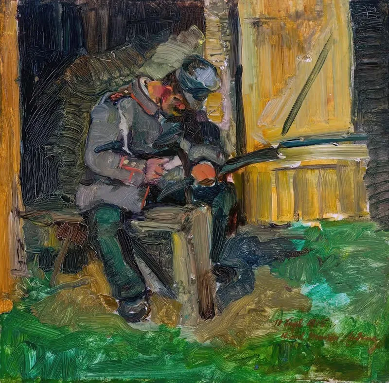 Дэнгельндер Ландштурмман by Хиасл Майер-Эрдинг, 1915 — digital art print download