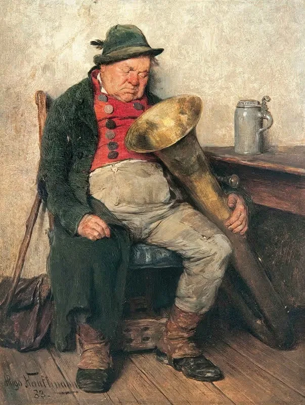 Заснувший тубист by Хьюго Кауфманн, 1883 — digital art print download