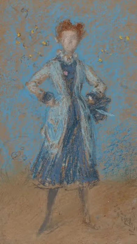 Синяя девушка by Джеймс Абботт МаКнилл Уистлер, 1873-1876 — digital art print download