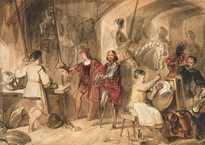 Магазин оружейника by Джеймс Стефанов, 1841 — digital art print download