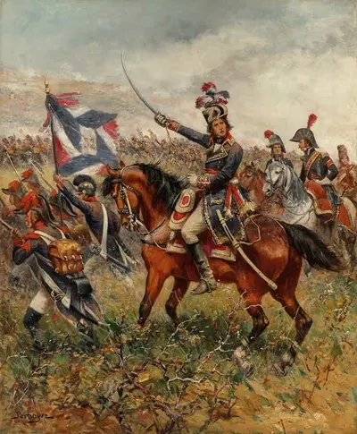Le général Charles Pierre François Augereau à la bataille de Castiglione by Paul Emile Léon Perboyre — digital art print…