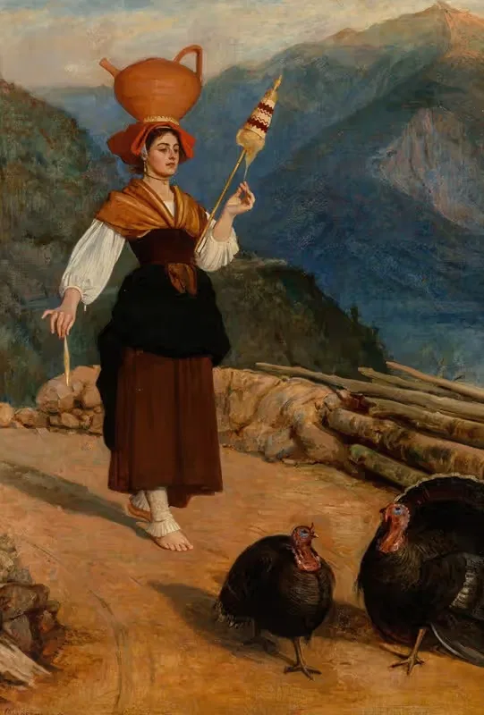 Водоноса by Филипп Гермогенес Кальдерон, 1866 — digital art print download