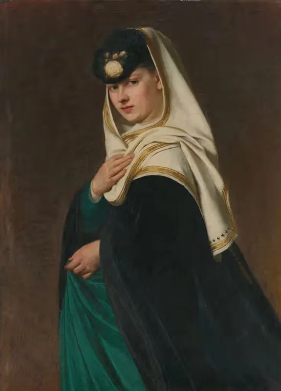 Женский портрет by Р. Макс Зиманн, 1869 — digital art print download
