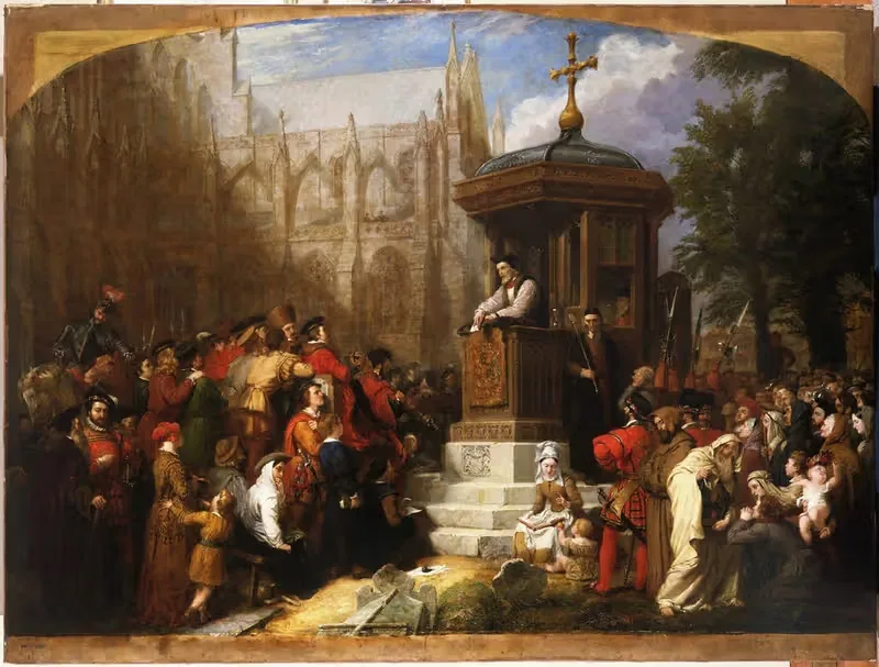 Latimer Preaching at Paul's Cross by Sir George Hayter — digital art print download