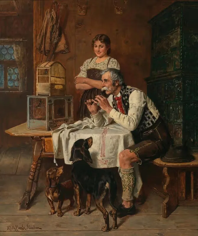 Домашний концерт by Адольф Эберле — digital art print download
