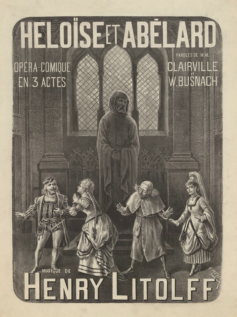 Héloise et Abélard. Opéra-comique en 3 actes by Анри Мейер, 1872 — digital art print download