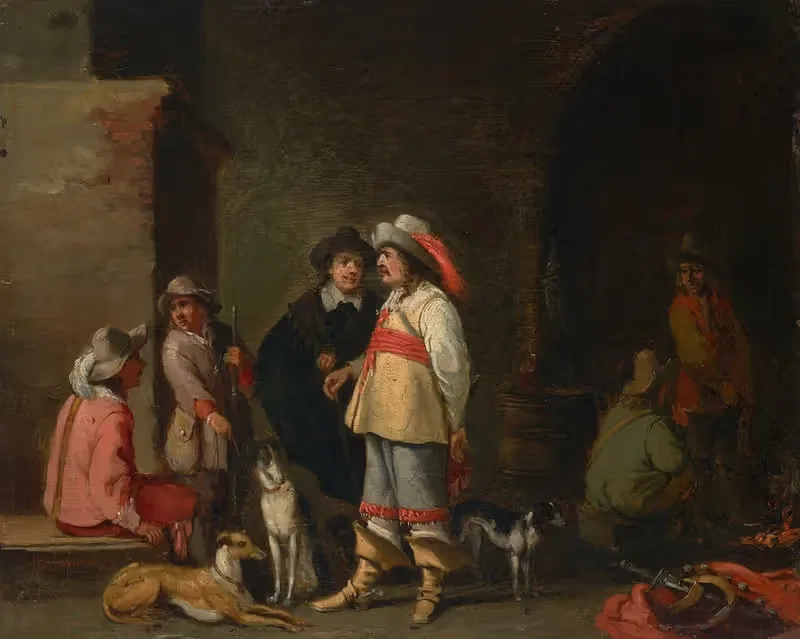 Cavaliers in a guardroom interior by Anthonie Palamedesz. — digital art print download