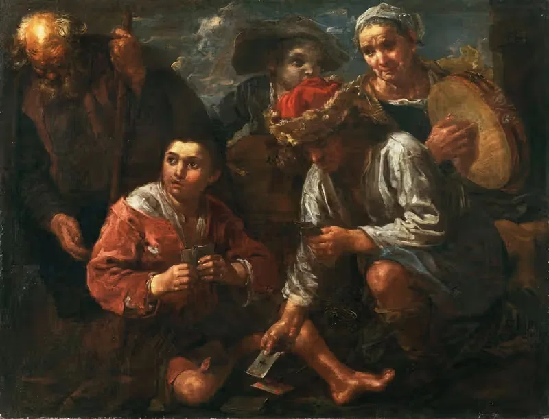 Card players by Bernhard Keil — digital art print download