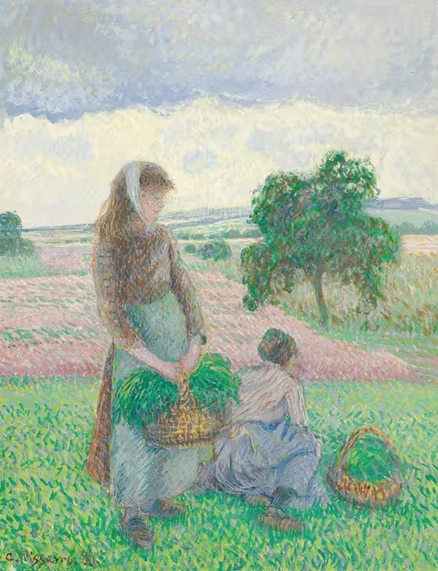 Paysannes portant un panier — Camille Pissarro