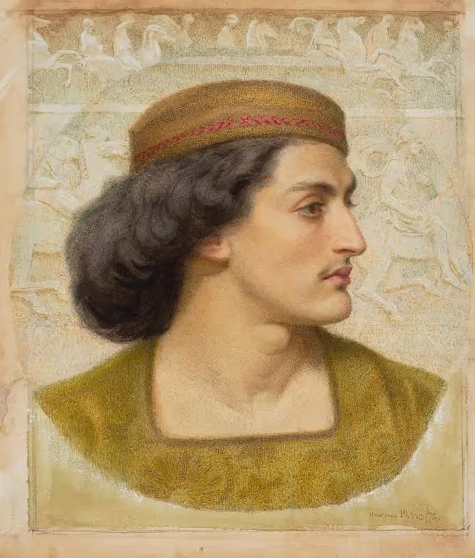 Profile portrait of a young man — Constance Phillott
