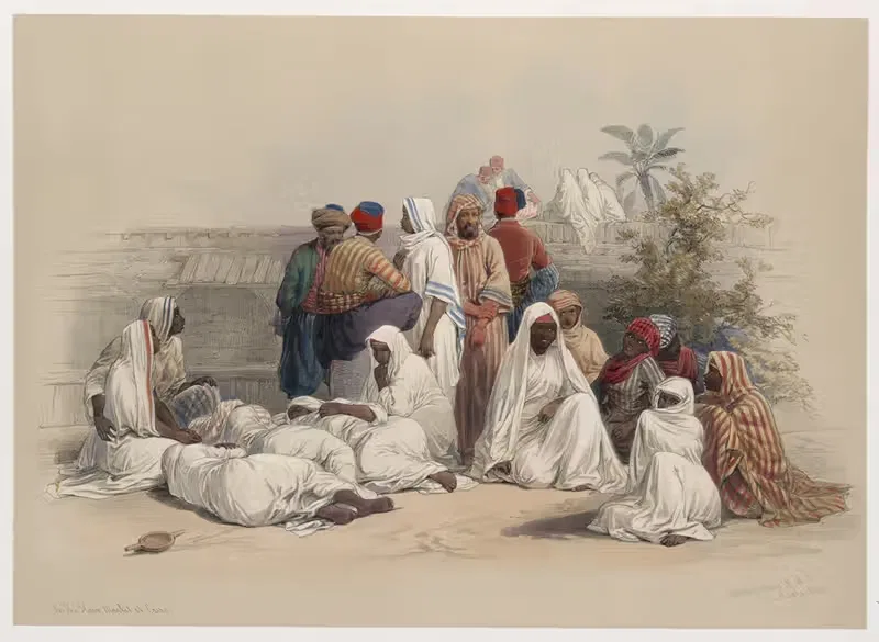 In the slave market at Cairo. — David Roberts