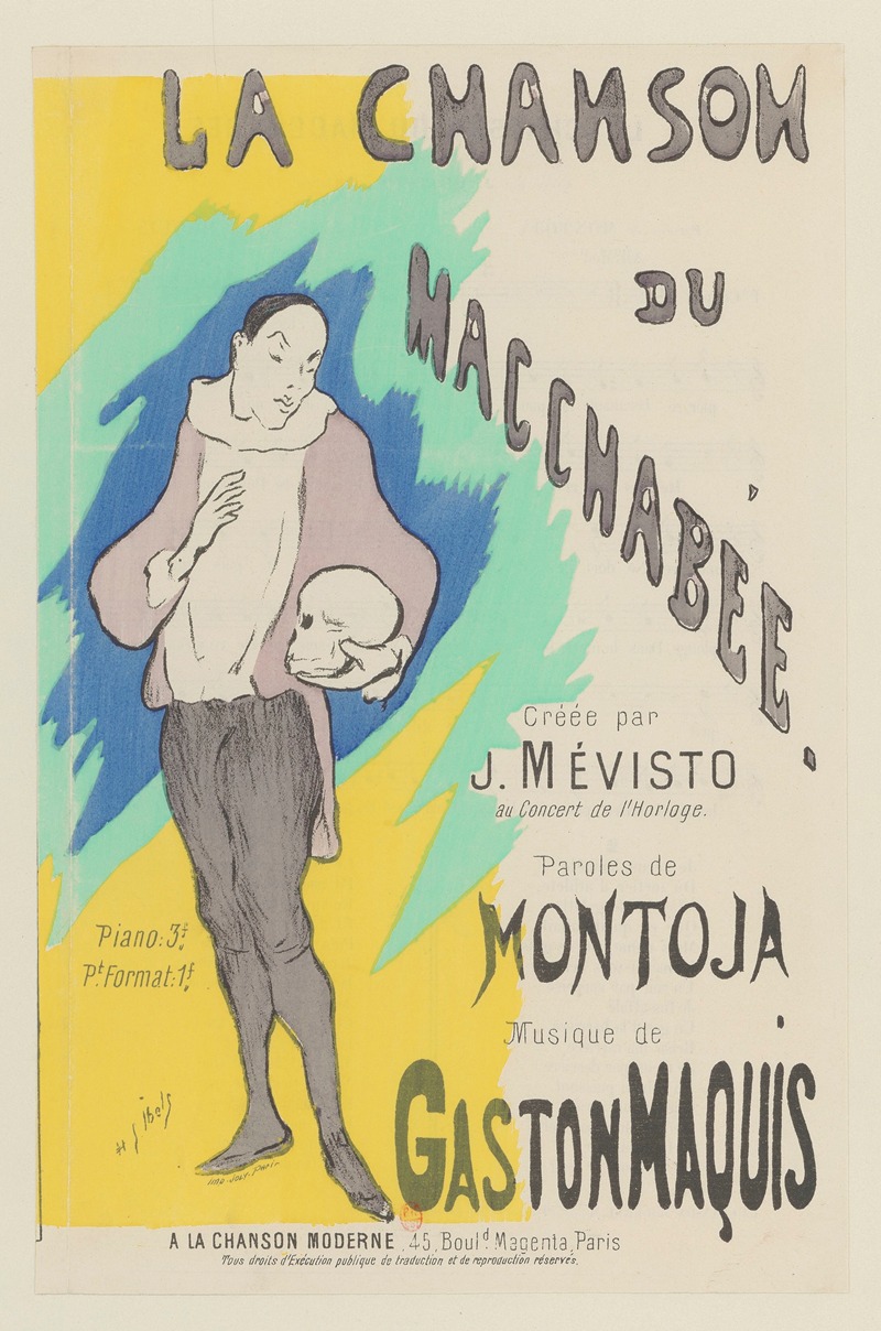 La Chanson – du – Macchabée – Créée par – J. Mévisto — Henri-Gabriel Ibels