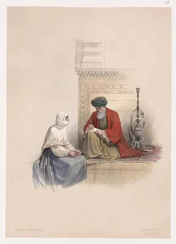 Писец, Каир by Дэвид Робертс, 1846-1849 — digital art print download