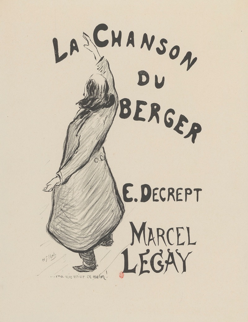 La Chanson du berger – E. Decrept – Marcel – Legay by Анри-Габриэль Ибель, 1895 — digital art print download