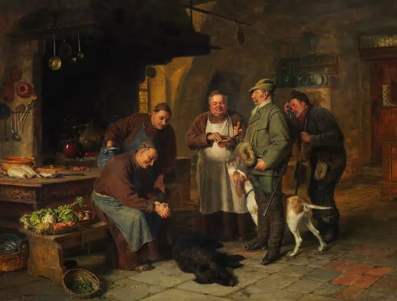 Хорошая жаркое by Эдуард фон Грюцнер, 1889 — digital art print download