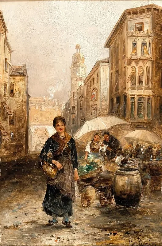 Рыночная площадь by Эмиль Барбарини — digital art print download