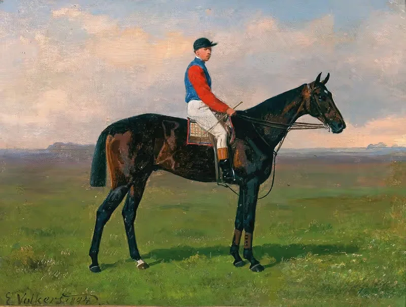 Жокей на лошади by Эмиль Волькерс, 1894 — digital art print download