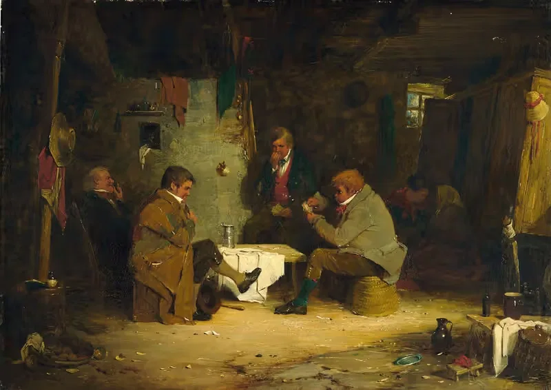 A Whist Party by Erskine Nicol, 1854 — digital art print download