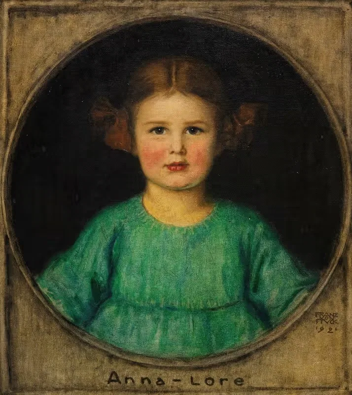 Портрет девушки (Анна-Лоре Бутцер) by Франц фон Стук, 1921 — digital art print download