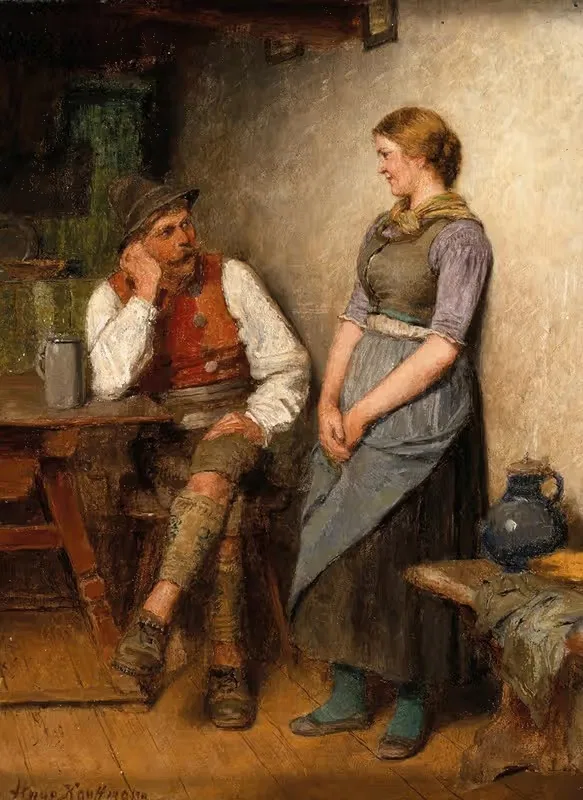The Admirer by Hugo Kauffmann — digital art print download