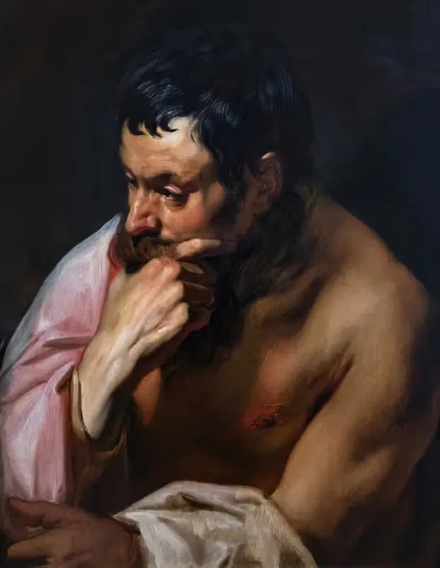 The thinker or Fauna in meditation — Jacob Jordaens