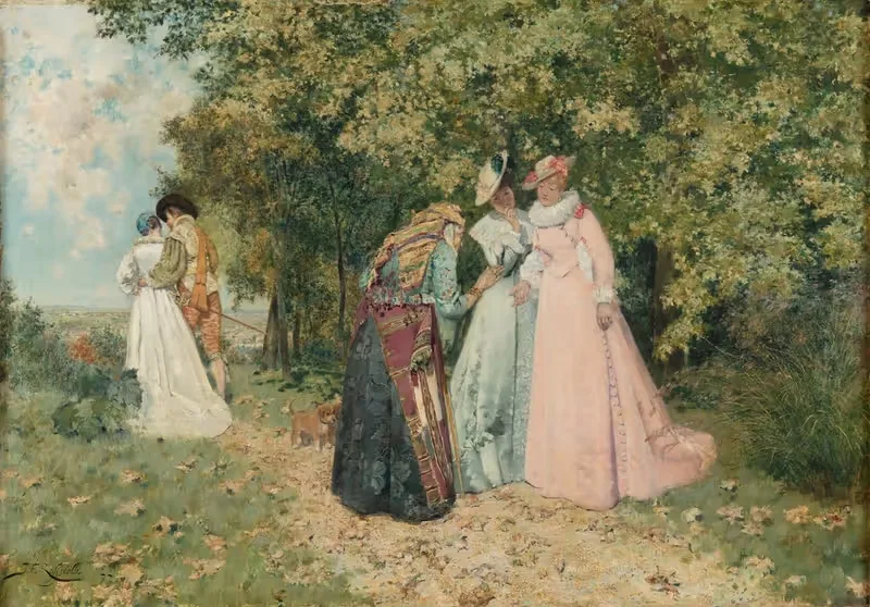 La bonne aventure by Jean François Raffaëlli, 1877 — digital art print download