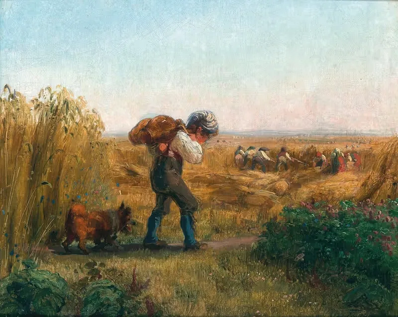 A Boy on the Way to the Field — Johann Matthias Ranftl