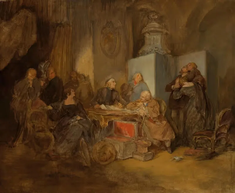 The Opening of the Will II — Josef Danhauser