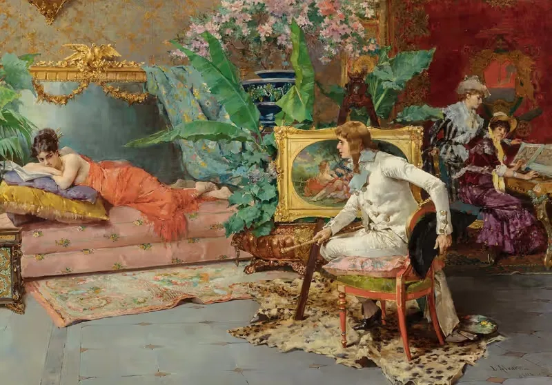 В мастерской художника by Луис Альварес Каталя, 1882 — digital art print download