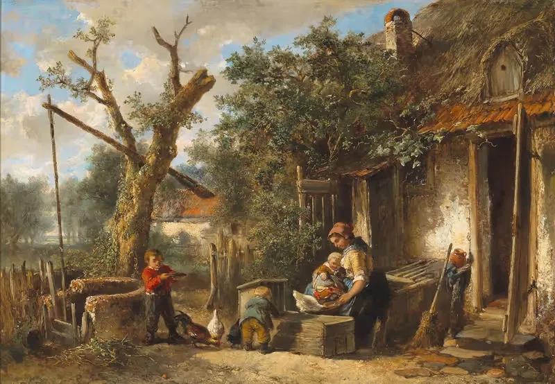 A Family Idyll in a Courtyard — Mari ten Kate